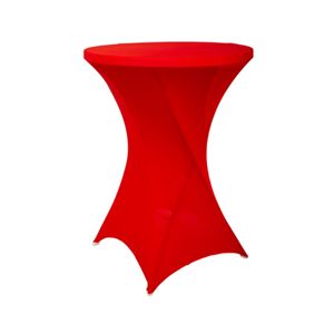 Statafel met rode hoes
