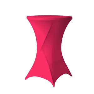 Statafel met roze hoes