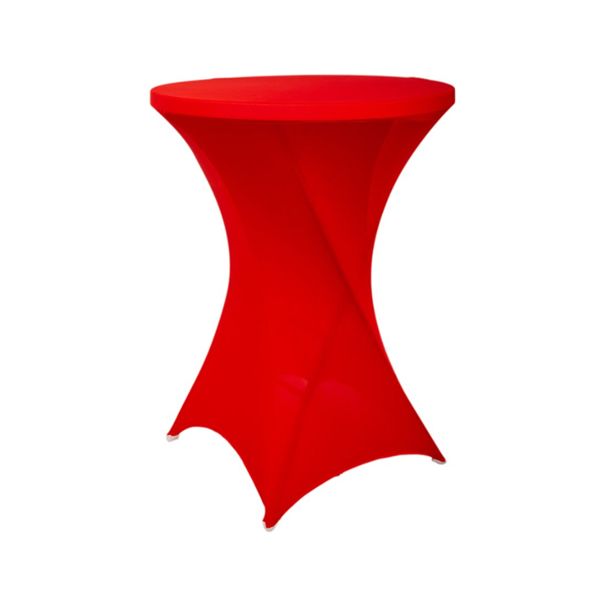 Statafel met rode hoes
