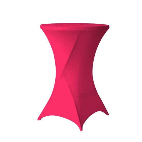 Statafel met roze hoes